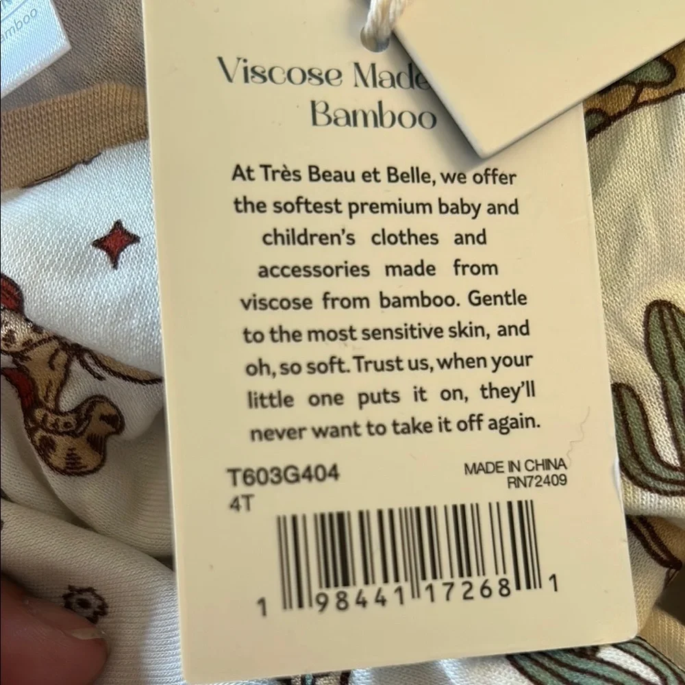 White and Tan Pajama Set